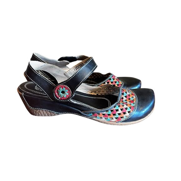 L' Artiste Spring Step Womens 9(40) Shoes Amour hearts Mary Jane Wedge Sandals - Picture 2 of 6